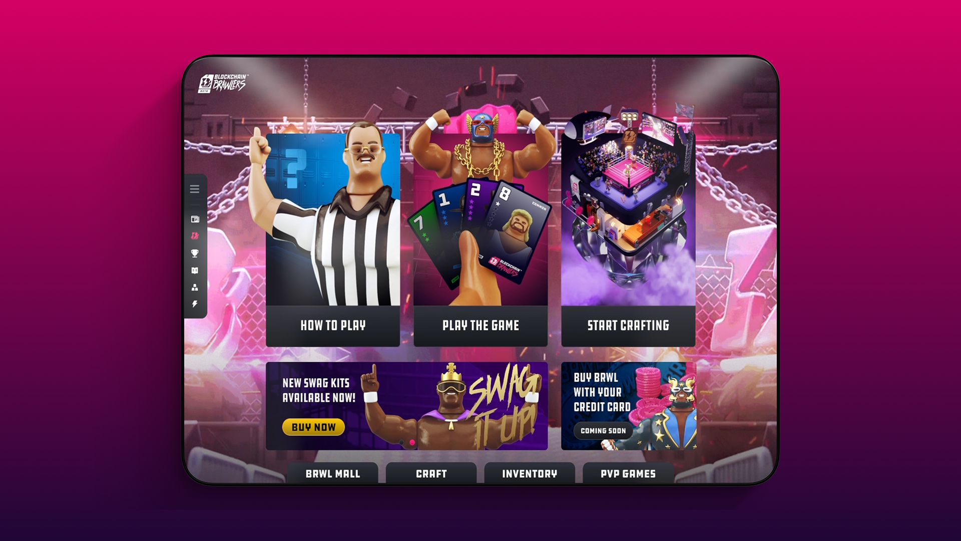 Blockchain Brawlers gameplay interface