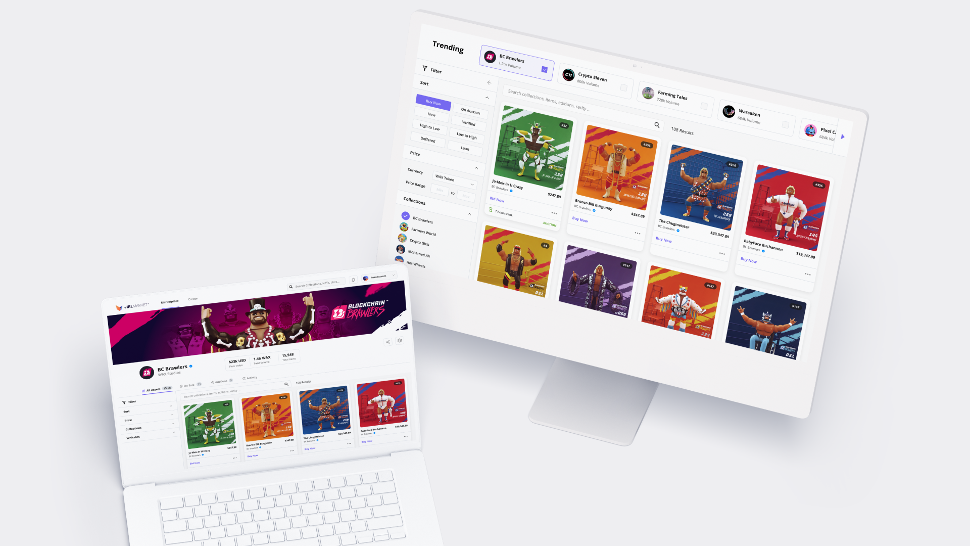 vIRL Market asset detail page