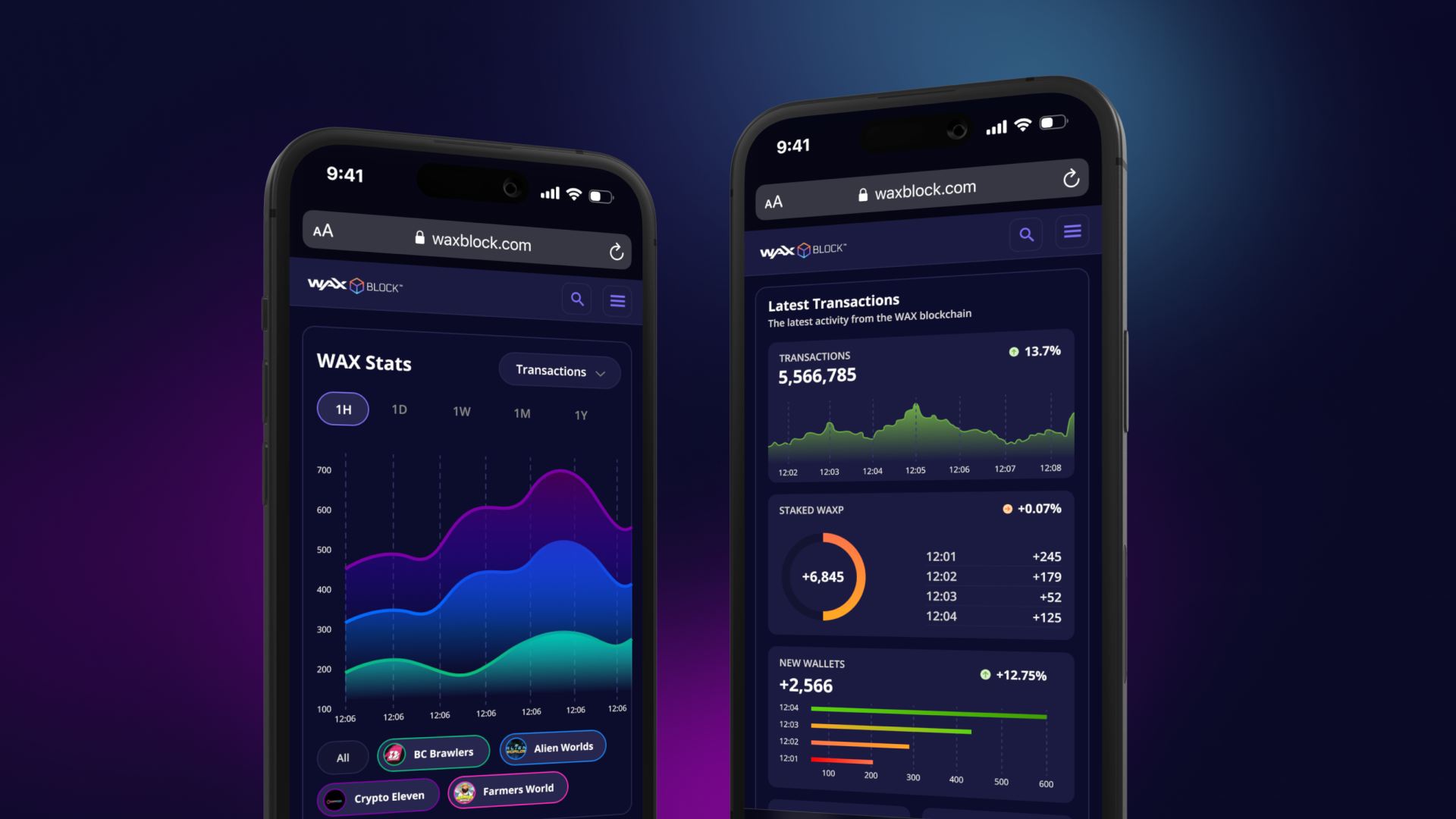 WAX Block Explorer account view